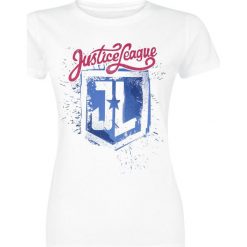 Bluzki damskie: Justice League Painted Logo Koszulka damska biały