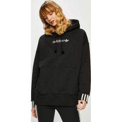 Adidas Originals - Bluza. Czarne bluzy damskie adidas Originals, m, z nadrukiem, z elastanu, bez rękawów, z kapturem. W wyprzedaży za 249,90 zł.