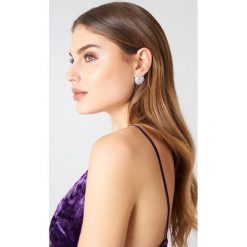 Kolczyki damskie: NA-KD Accessories Duże lśniące kolczyki – Silver