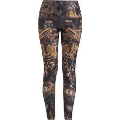 Gothicana by EMP Built For Comfort Legginsy brązowy. Pomarańczowe legginsy marki Gothicana by EMP, xl, z nadrukiem. Za 62,90 zł.