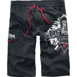 Kąpielówki męskie: Gas Monkey Garage Logo Kąpielówki czarny
