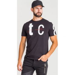 T-SHIRT Just Cavalli. Czarne t-shirty męskie Just Cavalli, s, z nadrukiem, z bawełny, z okrągłym kołnierzem. Za 559,00 zł.
