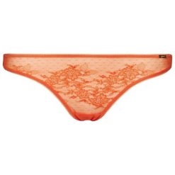 Stringi Gossard Glossies Lace 13006. Pomarańczowe stringi damskie Gossard, m, bez wzorów, z elastanu. Za 109,00 zł.