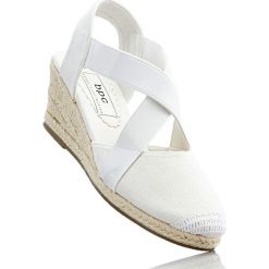 Czółenka: Espadryle na koturnie bonprix biały