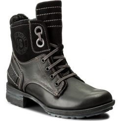 Botki JOSEF SEIBEL - Sandra 60 93882 VL946 100 Schwarz. Czarne botki damskie na obcasie marki Josef Seibel, z materiału. W wyprzedaży za 279,00 zł.