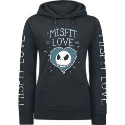Miasteczko Halloween Mistfit Love Bluza z kapturem damska czarny. Czarne bluzy damskie marki Miasteczko Halloween, l, z nadrukiem, z materiału, bez rękawów, z kapturem. Za 184,90 zł.