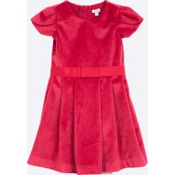 Blukids - Sukienka dziecięca 98-128 cm. Brązowe sukienki dziewczęce Blukids, bez wzorów, z bawełny, eleganckie, z krótkim rękawem, krótkie, mini, rozkloszowane. W wyprzedaży za 59,90 zł.