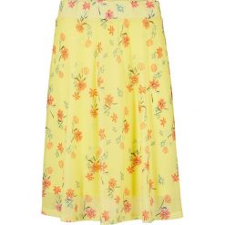 Spódnica siatkowa w kwiaty bonprix jasna limonka w kwiaty. Żółte spódniczki damskie bonprix, w kwiaty, z elastanu. Za 29,99 zł.