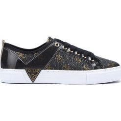 Guess Goldyn Tenisówki Czarny. Czarne trampki i tenisówki damskie Guess, z aplikacjami, z materiału, bez zapięcia. Za 350,95 zł.