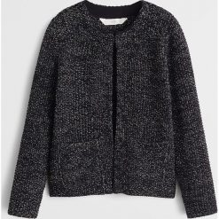 Mango Kids - Kardigan dziecięcy Anita 110-164 cm. Czarne swetry dziewczęce z bawełny. Za 99,90 zł.