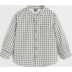 Mango Kids - Koszula dziecięca 80 - 104 cm. Żółte koszule chłopięce z bawełny, casualowe, długie. Za 59,90 zł.