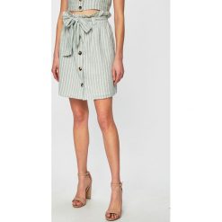 Glamorous - Spódnica. Szare spódniczki damskie marki Glamorous, na co dzień, s, bez wzorów, z bawełny, z podwyższonym stanem, mini, proste. Za 149,90 zł.