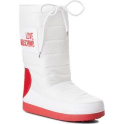 Śniegowce LOVE MOSCHINO - JA24022G16IK210A W.Ankle Boot. Białe buty zimowe damskie Love Moschino, z materiału. Za 589,00 zł.