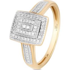 Zjawiskowy Pierścionek Złoty - złoto 585, Diament 0,17ct. Żółte pierścionki damskie W.KRUK, z diamentem, złote. Za 2890,00 zł.