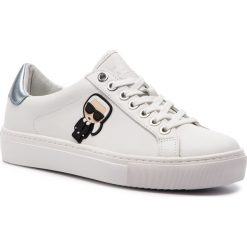 Sneakersy KARL LAGERFELD - KL61030 White Lthr w/Blue. Białe półbuty damskie KARL LAGERFELD, ze skóry. Za 669,00 zł.