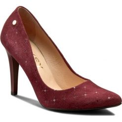 Szpilki OLEKSY - 277/783 Bordowy. Czerwone szpilki marki Oleksy, bez wzorów, ze skóry, eleganckie, bez obcasa, na obcasie, bez zapięcia. W wyprzedaży za 189,00 zł.