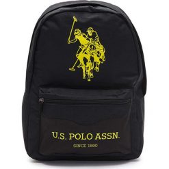 Plecak w kolorze czarno-żółtym - (S)34 x (W)45 x (G)16 cm. Czarne plecaki damskie marki U.S. Polo, w paski, z materiału. W wyprzedaży za 119,95 zł.
