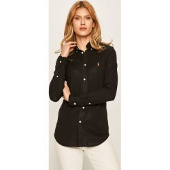 Polo Ralph Lauren - Koszula. Czarne koszulki damskie polo Polo Ralph Lauren, s, bez wzorów, z bawełny, z długim rękawem. W wyprzedaży za 429,90 zł.