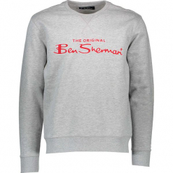 Bluza w kolorze szarym. Szare bluzy męskie rozpinane marki Ben Sherman, m, z haftami. W wyprzedaży za 173,95 zł.