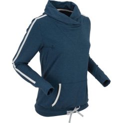 Bluzy damskie: Lekka bluza, długi rękaw bonprix ciemnoniebieski melanż