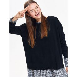 SWETER DAMSKI, OVERSIZE. Czarne swetry oversize damskie marki TROLL, na zimę, l, z dzianiny. Za 69,99 zł.