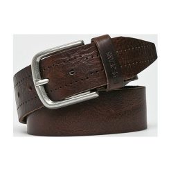 Pepe Jeans - Pasek skorzany. Pomarańczowe paski męskie marki Pepe Jeans, w paski, z jeansu. W wyprzedaży za 129,90 zł.