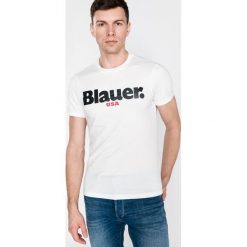 Blauer Koszulka Biały. Białe podkoszulki męskie Blauer, xl, z nadrukiem, z bawełny, z krótkim rękawem. Za 223,95 zł.