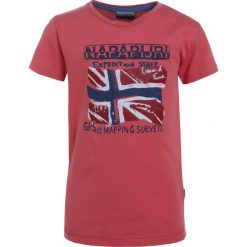 Napapijri SOLEX Tshirt z nadrukiem coral. Pomarańczowe t-shirty męskie z nadrukiem Napapijri, z bawełny. Za 129,00 zł.