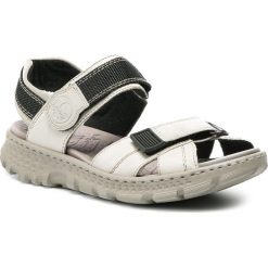 Sandały RIEKER - 67853-60 Beige. Brązowe klapki damskie Rieker, bez wzorów, ze skóry ekologicznej, bez obcasa. W wyprzedaży za 169,00 zł.