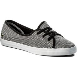 Tenisówki LACOSTE - Ziane Chunky 118 1 Caw 7-35CAW0074312 Blk/Wht. Czarne półbuty damskie Lacoste, bez wzorów, z gumy, bez zapięcia. W wyprzedaży za 219,00 zł.