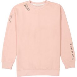 Bluza oversize z nadrukiem 10-16 lat. Różowe bluzy dziewczęce marki La Redoute Collections, z nadrukiem, z bawełny, z długim rękawem, długie. Za 88,16 zł.