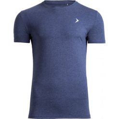T-shirt męski TSM601 - granatowy melanż - Outhorn. Niebieskie koszulki męskie Outhorn, na lato, xl, bez wzorów, z bawełny, bez kołnierzyka, bez rękawów. W wyprzedaży za 29,99 zł.