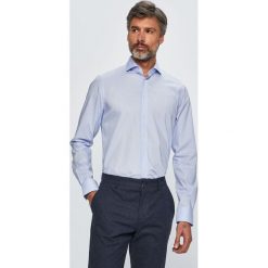 Tommy Hilfiger Tailored - Koszula. Niebieskie koszule męskie Tommy Hilfiger Tailored, bez wzorów, z elastanu, eleganckie, z włoskim kołnierzykiem, z długim rękawem. Za 449,90 zł.