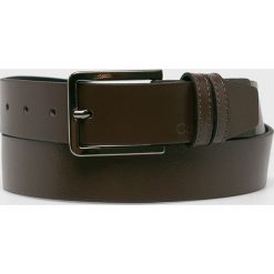 Calvin Klein - Pasek skórzany. Pomarańczowe paski męskie Calvin Klein, w paski, ze skóry. W wyprzedaży za 199,90 zł.