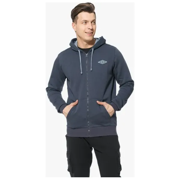 Umbro Bluza Zip Through Fleece Hoody , granatowy, rozmiar M. Niebieskie bluzy męskie Umbro, m, bez wzorów, z bawełny, klasyczne, z kapturem, bez rękawów, z kapturem. W wyprzedaży za 99,99 zł.