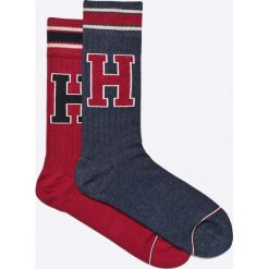 Tommy Hilfiger - Skarpety (2-Pack). Czerwone skarpetki męskie TOMMY HILFIGER, bez wzorów, z elastanu. W wyprzedaży za 49,90 zł.