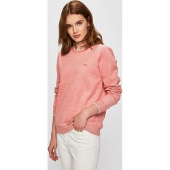Lacoste - Bluza. Czerwone bluzy damskie Lacoste, bez wzorów, z bawełny, bez rękawów, bez kaptura. W wyprzedaży za 399,90 zł.
