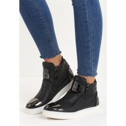 Sneakersy damskie: Czarne Sneakersy Giulia