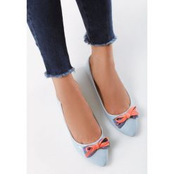Niebieskie Baleriny Rate Yourself. Niebieskie baleriny damskie Multu, bez wzorów, bez obcasa. Za 29,99 zł.