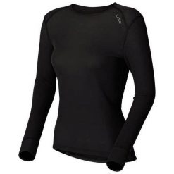 Bluzki sportowe damskie: Odlo Koszulka Tech. Shirt l/s Crew Neck WARM Czarna r. M (152021)
