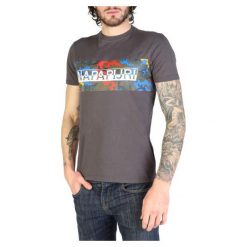 Napapijri Koszulka T-shirt SALKA_N0YIHB. Koszulki męskie Napapijri, na lato, s, bez wzorów, z bawełny, bez kołnierzyka, krótkie. Za 135,00 zł.