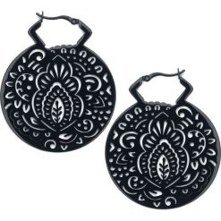 Steel Blackline® Mehndi Kolczyki czarny. Czarne kolczyki damskie Steel Blackline®. Za 121,90 zł.