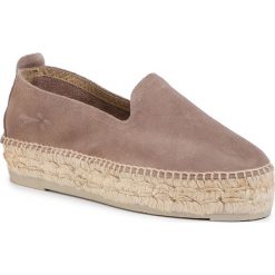 Espadryle MANEBI - Slippers D K 1.9 D0 Coco Brown. Pomarańczowe espadryle damskie Manebi, bez wzorów, ze skóry, bez obcasa, na płaskiej podeszwie. W wyprzedaży za 309,00 zł.