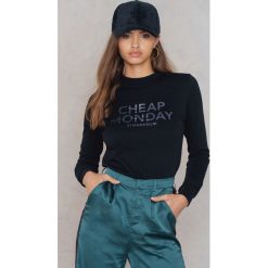 Bluzy rozpinane damskie: Cheap Monday Bluza Win Foil Logo – Black