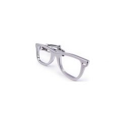 Spinka do krawata - srebrne okulary ZS24. Szare spinki do mankietów męskie Adam Collection - Krawaty i dodatki, srebrne. Za 58,50 zł.
