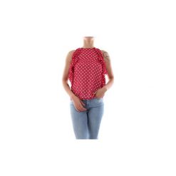 Bluzki Kaos Collezioni LP1TZ086. Czerwone bluzki damskie Kaos Collezioni, bez wzorów, bez kołnierzyka, bez rękawów. Za 223,88 zł.