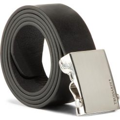 Pasek Męski TRUSSARDI JEANS - Belt H. 3,5 71L00116 K299. Czarne paski męskie Trussardi Jeans, w paski, z jeansu. W wyprzedaży za 189,00 zł.