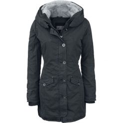 Kurtki damskie: Urban Classics Ladies Garment Washed Long Parka Kurtka damska czarny