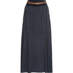 Spódnica bonprix ciemnoniebiesko-biały w kropki. Niebieskie spódniczki damskie bonprix, bez wzorów, długie, maxi. Za 89,99 zł.