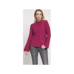 Sweter z delikatną stójką, SWE175 MKM. Brązowe swetry damskie Mkm swetry, l, bez wzorów, z nylonu, bez rękawów, bez kaptura. Za 130,00 zł.